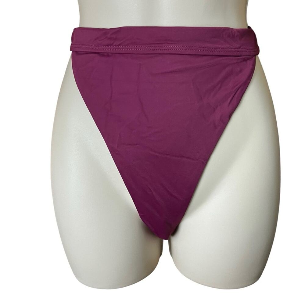 Andie Swim Plum Bikini Bottom Med New With Tags! “The Caicos” Sustainable